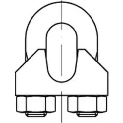 DIN 741 Drahtseilklemmen Stahl 3 mm / M 4 1/8 ähnl. DIN 741, gal Zn gal Zn S