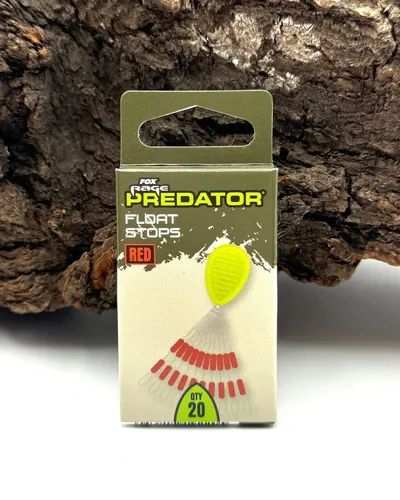Produktbild Fox Rage Predator Float Stops Red 20 Stück Stopper Pose Köderfischen Deadbait DA