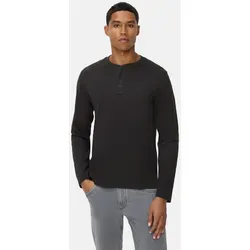 camel active Henleyshirt aus reiner Baumwolle Langarm Henley schwarz 4XL (62)