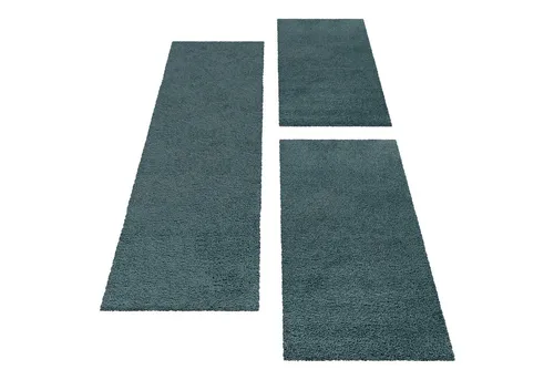 Carpettex Hochflor-Bettumrandung Geometrisch Design, Höhe 30 mm, (Bett-Set, 3-tlg., Bettvorlage), Schlafzimmer Teppich Bettumrandung Läufer Set 3 teilig