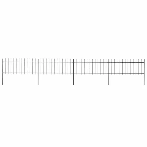 Produktbild vidaXL Gartenzaun mit Speerspitzen 6,8 x 0,8 m Schwarz