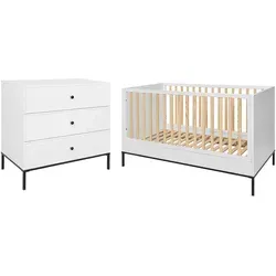 BABYZIMMER 2-teilig Lumi Weiß und Schwarz von Bellamy
