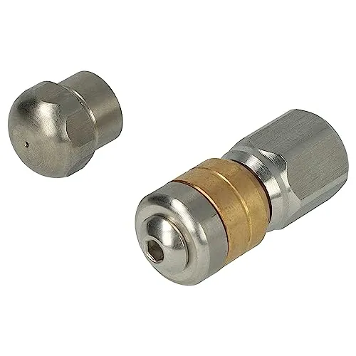vhbw 2X Rohrreinigungsdüsen kompatibel mit Kärcher K2 Home, K3 Home, K4 Home Hochdruckreiniger - 1/8 Zoll, Starr + Rotierend