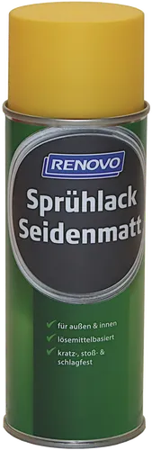 400ml Renovo Sprühlack Seidenmatt  Rapsgelb RAL1021