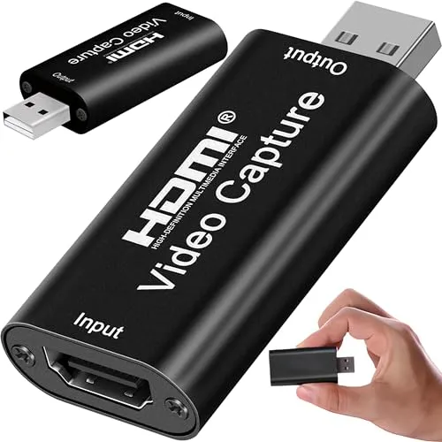 Retoo Video Capture Card USB 2.0, HDMI 4K 30 Hz, 1080p für Live-Streaming