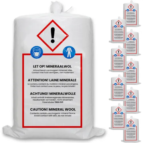 KMF Säcke für Glaswolle & Mineralwolle 140×220 cm, 700L 10 x