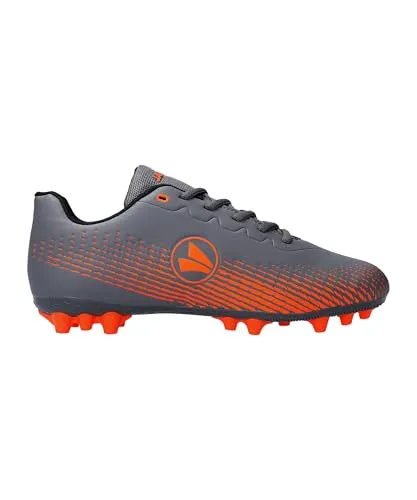 JAKO Lightning AG Jr Kids grauorange, 28 Kinder - Sportschuhe für Kinder, ideal für kleine Fußballer, mit rutschfester Laufsohle für optimalen Halt auf dem Platz.