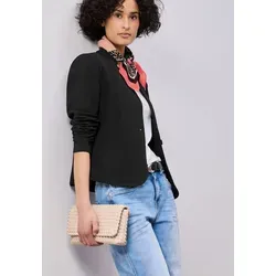 Damen Jersey Blazer mit Struktur in schwarz von Street One