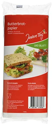 Jeden Tag Butterbrotpapier-Zuschnitte, 100 Stück, 217 g von Jeden Tag