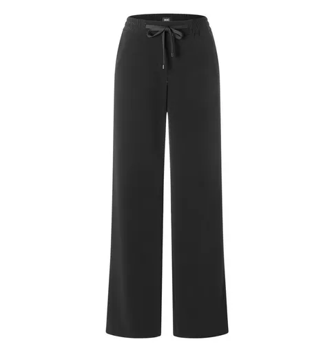 MAC Stretch-Hose CHRISTY in Schwarz, Größe 46 - Bequeme Stretch-Hose mit hoher Leibhöhe und weiter Beinform. Ideal für den lässigen Look, pflegeleicht und elastisch für optimalen Komfort.