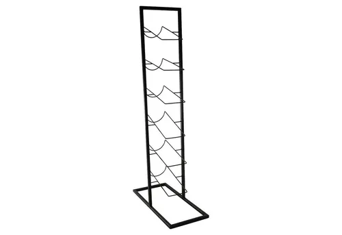 HIT Trading Regal Weinregal WINE, Schwarz, B 18 cm - Regal für Weinliebhaber: Das elegante Weinregal bietet Platz für 6 Flaschen und passt perfekt in schmale Räume. Robustes Metall und modernes Design vereinen Funktionalität und Stil.