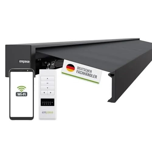 empasa Cube ONE elektrische Vollkassettenmarkise in grau von empasa