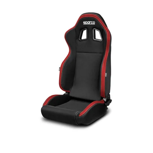 Rennsport-Sitz Sparco R100 Schwarz Rot - Ergonomischer 4-Punkte-Sitz, leicht zu reinigen und ideal für Rennsport-Enthusiasten