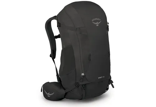 OSPREY Volt 45 Mamba Black - Wander-/Trekkingrucksack - Rucksäcke für Trekking und Wanderungen, ideal für Mehrtagestouren mit 45 Litern Volumen und praktischer J-Reißverschlussöffnung für einfaches Packen.