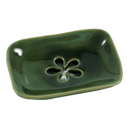 Exotische Keramik Seifenschale - Blume - 2*10*7 cm von Guru-Shop