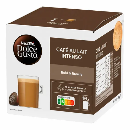 Nescafé DOLCE GUSTO Café au lait Intenso Milch Kaffee Neue Rezeptur 16 KAPSELN