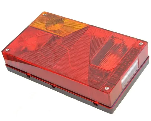 Aspöck Multipoint 1 - Leuchte links mit Bajonettanschluss - Autoanhänger - Integrierte Kennzeichen- und Nebelschlußleuchte, einfache Montage durch Bajonettstecker, keine Öffnung der Lampe nötig!