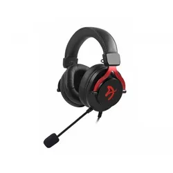 Arozzi Aria Gaming-Kopfhörer, Kabelgebunden, Schwarz-Rot - Gaming-Headset mit 2,2 m Kabel, überragendem Tragekomfort und einem leistungsstarken Boom-Mikrofon für klare Kommunikation.