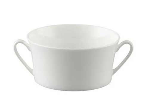 Rosenthal Suppen Obertasse, Weiß - Elegante Coupé-Suppentasse aus hochwertigem Qualitätsporzellan von Rosenthal, ideal für stilvolle Tischdekoration.