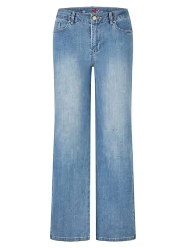 Buena Vista Wide Leg Jeans in Blau, Größe M - Stylische Wide Leg Jeans in Blau, Größe M, perfekt für einen lässigen Look und hohen Tragekomfort.