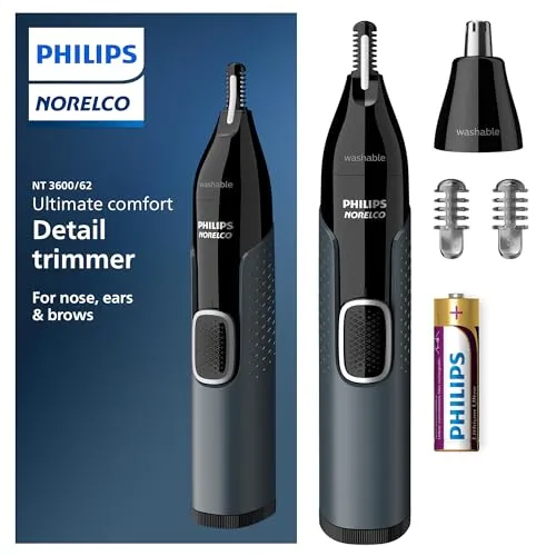 Norelco Philips NT3600/62 Nasentrimmer 3000, für Nase, Ohren, Augenbrauen,