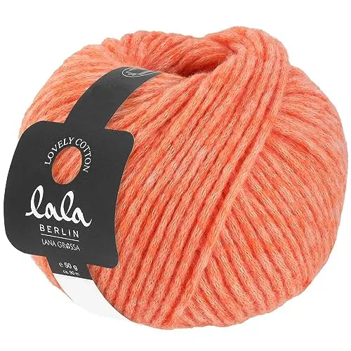 LANA GROSSA Lovely Cotton lala Berlin | Soffilo mit Baumwolle | Handstrickgarn aus 75% Schurwolle (Merino) & 25% Baumwolle | 50g Wolle zum Stricken & Häkeln | 90m Garn