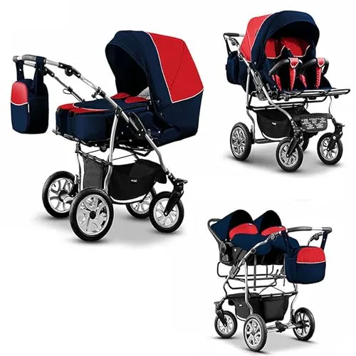 Elcar Zwillingskinderwagen 4-in-1 City Twin inkl. Autositze von Elcar