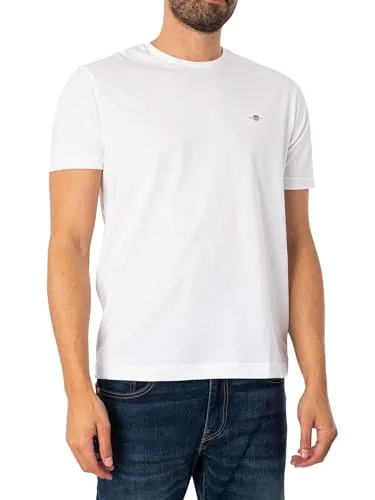 Gant Herren REG Archive Shield SS T-Shirt, White von GANT