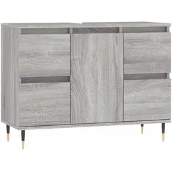 vidaXL Badschrank Grau Sonoma 80x33x60 cm