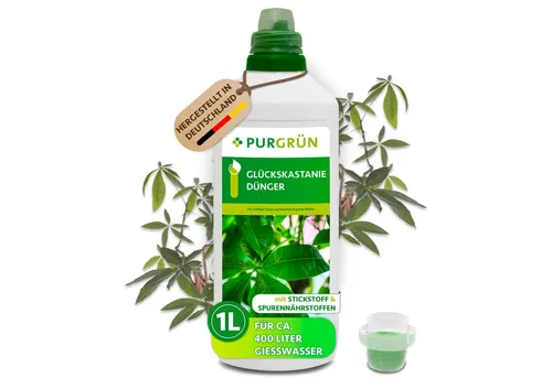 Purgrün Glückskastanie Dünger NPK 10+4+6, 1L von Purgrün