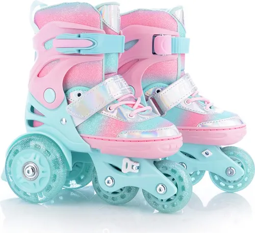 Inlineskates Twixer Girl Größe 31-35 mit 62/80mm 82A Rollen und ABEC 7 Carbon Lagern für Freizeit & Anfänger