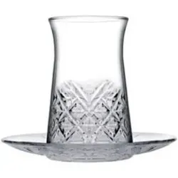 Pasabahce Timeless 96991 Teeglas Set 12-teilig mit Untertassen - Elegantes 12-teiliges Teeset für 6 Personen aus transparentem Glas. Ideal für besondere Anlässe oder den täglichen Genuss von Tee. Perfekte Geschenkidee für neue Haushalte.