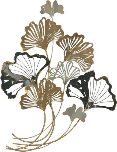 HOFMANN LIVING AND MORE Wanddekoobjekt in Gold - Elegante Wanddekoration aus Metall, 56 cm breit und 72 cm hoch, verleiht jedem Raum einen Hauch von Luxus und Stil.