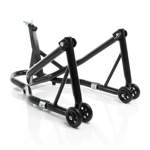 XPOtool Lenkkopf-Montageständer 13-18 mm für Motorräder bis 250 kg - Robuster Montageständer aus 32-mm-Stahlrohr, inkl. 5 Adapter für universelle Passform. Ideal zum sicheren Heben und Warten von Motorrädern, leicht zu bedienen und platzsparend.