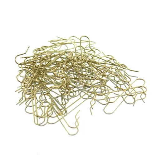 Riffelmacher Aufhänger für Weihnachtskugeln Goldfarben aus Metall - 50er Pack