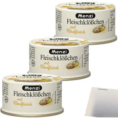 Menzi Fleischklößchen mit Rindfleisch 3er Pack 3x125g Dose usy Block