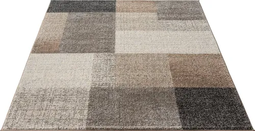 Medipa Moderner Webteppich Thales Beige 6101-957 - Stylischer Teppich in Beige-Braun, Größe ca. 120x160cm, aus 100% Polypropylen. Ideal für jeden Wohnraum und pflegeleicht.