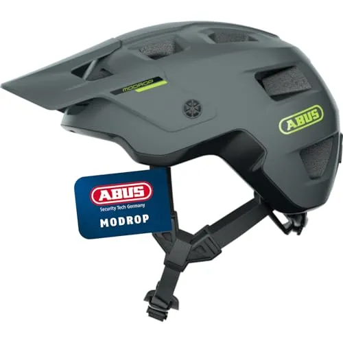 ABUS MTB-Helm MoDrop - Robuster Mountainbike Helm mit optimaler Belüftung - Fahrradhelm für Damen und Herren mit individuell anpassbarer Passform und stoßabsorbierender Multi-Shell-In-Mold-Technologie - ideal für abenteuerliche Trails.