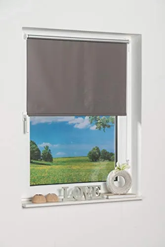 Produktbild K-Home Thermorollo Verdunklungsrollo ohne Bohren Grau B40 x H150 cm