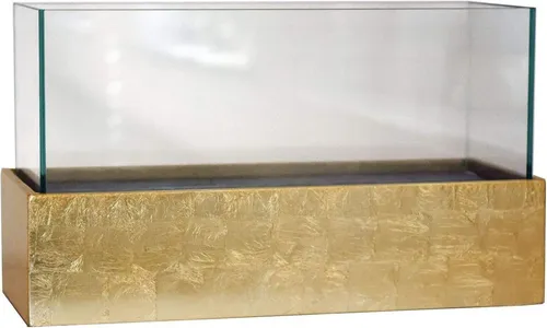 VIVANNO Windlicht Fiberglas CANDELITO - Gold Blattoptik Hochglanz - Windlichter für den Innenbereich, elegantes Design in Gold Blattoptik Hochglanz, ideal für stimmungsvolle Beleuchtung und besondere Anlässe.