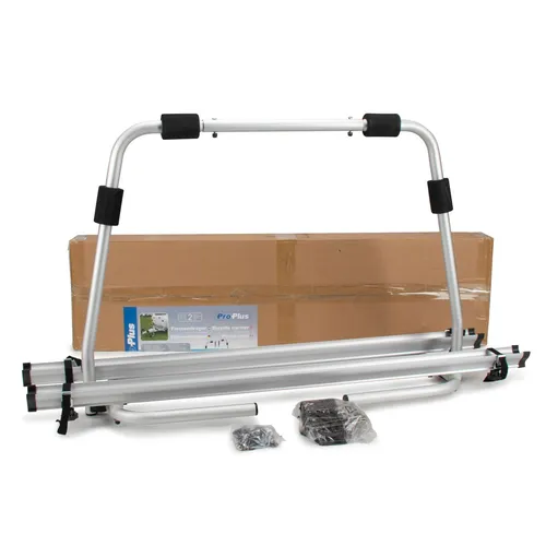 ProPlus Deichsel-Fahrradträger - Fahrradträger für Deichsel, ideal für 2 Fahrräder bis 40kg, leicht aus Aluminium, mit gut zugänglichem Scharnierteil für einfache Handhabung.