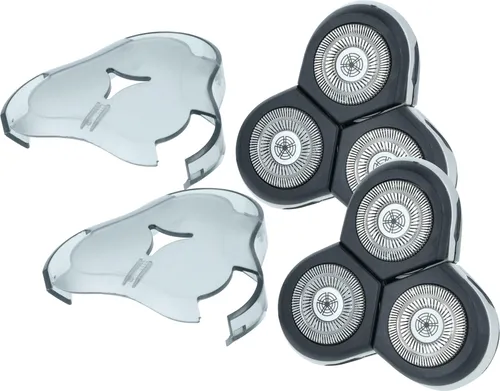 vhbw 2x Ersatz-Scherköpfe kompatibel mit Philips S9000 Series, RQ1251, RQ1275, RQ1280, RQ1260 Elektrorasierer, Schwarz