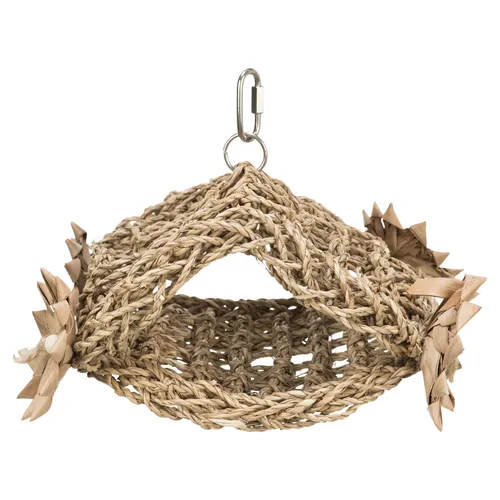 Trixie Vogelspielzeug Zelt aus Seegras - Aufhängbares Spielzeug, fördert die Aktivität und das Wohlbefinden von Großsittichen und Wellensittichen