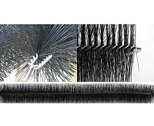 4x Dachrinnenbürste Ø 15cm, 120cm inkl. 3 Sicherungsklammern gegen Sturm und Wind