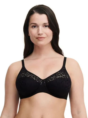 Chantelle Easy Feel Norah Bügel-BH 85B Schwarz - Funktionsunterwäsche mit leicht transparentem Obercup für angenehmen Tragekomfort und verstellbaren Trägern.