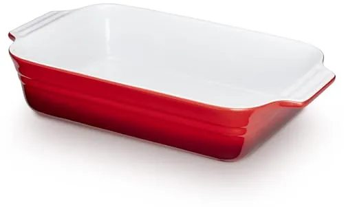 KHG Auflaufform groß 40 cm Rot für 4-6 Personen | Kratzfeste Keramik-Backform