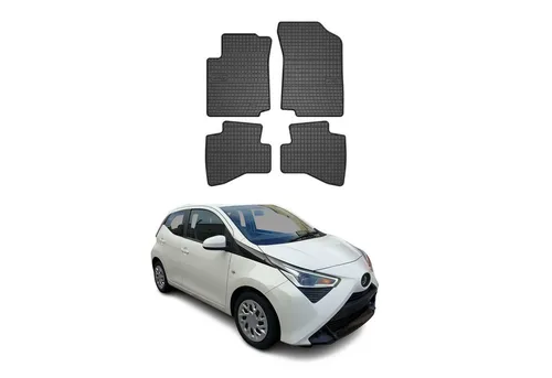OMAC Gummi Fußmatten für Toyota Aygo 2014-2022 - 4-teiliges Fußmatten-Set aus hochwertigem Gummi, wasserfest und rutschfest. Ideal für optimalen Fahrzeugschutz und einfache Reinigung im Innenraum.