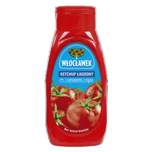 Włocławek Ketchup Łagodny Sos Pomidorowy z Dodatkiem Warzyw - Bute 5901248000911