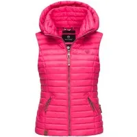 Navahoo Damen Übergangsjacke Shadaa - Leichte Steppweste mit Abnehmbarer Kapuze in Rosa, Gr. XS - Funktionsjacken: Modische, taillierte Übergangsjacke aus wasserabweisendem Material, ideal für Frühling und Herbst, mit abnehmbarer Kapuze und hoher Funktionalität für Outdoor-Aktivitäten.