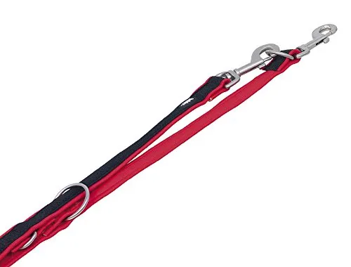 Nobby Führleine Mesh Preno - Klassische Hundeleine, 200 cm lang, weicher Griff durch Neoprenfutter, 3-fach verstellbar mit eleganten Metallteilen
